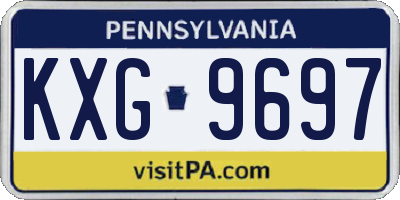 PA license plate KXG9697
