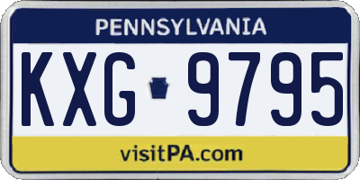 PA license plate KXG9795
