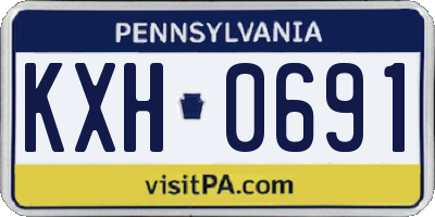 PA license plate KXH0691
