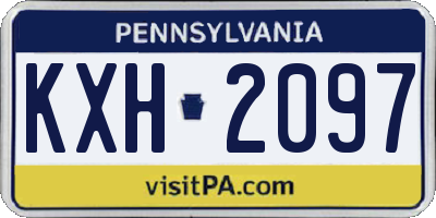 PA license plate KXH2097