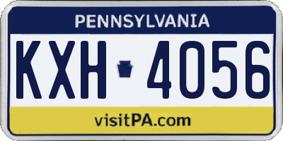 PA license plate KXH4056