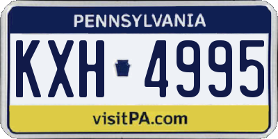 PA license plate KXH4995