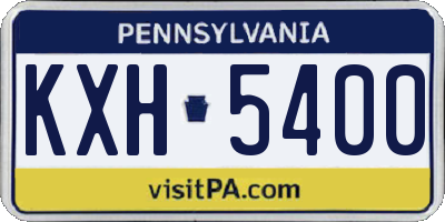 PA license plate KXH5400
