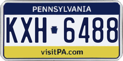 PA license plate KXH6488