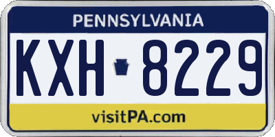 PA license plate KXH8229