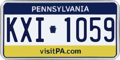 PA license plate KXI1059