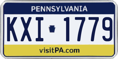 PA license plate KXI1779