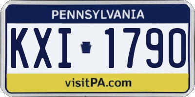 PA license plate KXI1790