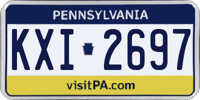 PA license plate KXI2697