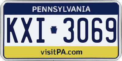 PA license plate KXI3069