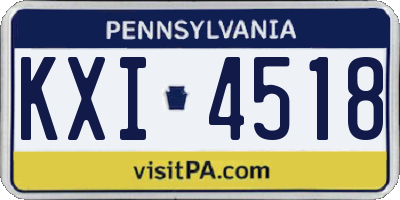 PA license plate KXI4518