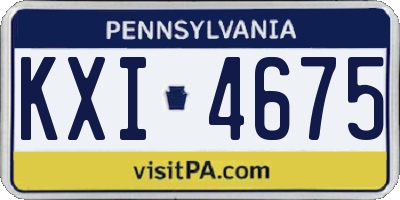 PA license plate KXI4675