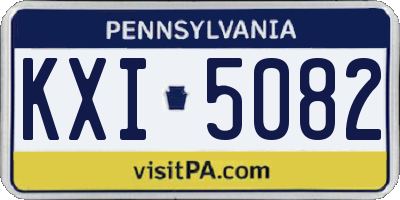 PA license plate KXI5082
