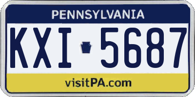 PA license plate KXI5687