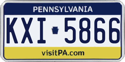 PA license plate KXI5866
