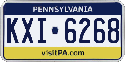 PA license plate KXI6268