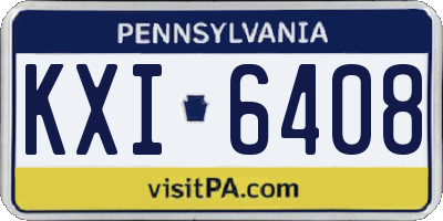 PA license plate KXI6408
