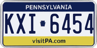 PA license plate KXI6454