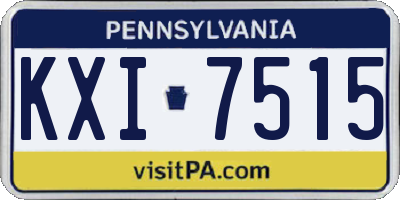 PA license plate KXI7515