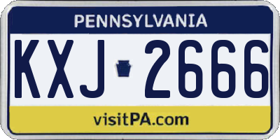 PA license plate KXJ2666