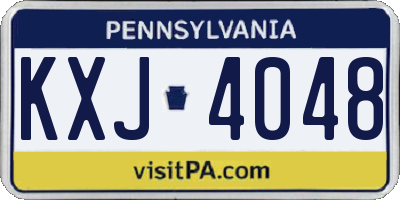 PA license plate KXJ4048