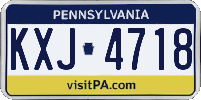 PA license plate KXJ4718