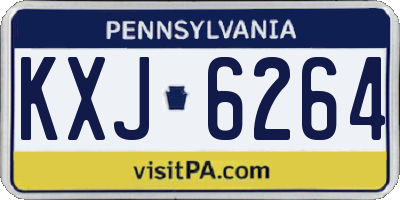 PA license plate KXJ6264
