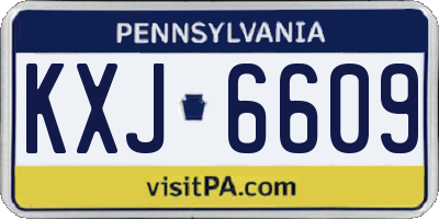 PA license plate KXJ6609