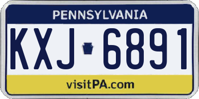 PA license plate KXJ6891