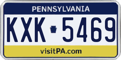 PA license plate KXK5469