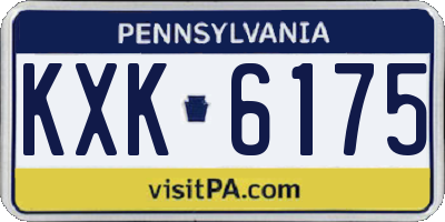 PA license plate KXK6175