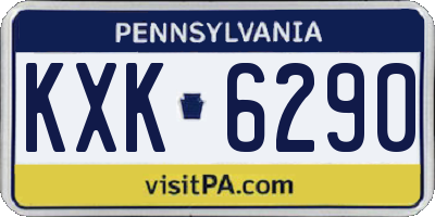 PA license plate KXK6290