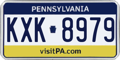 PA license plate KXK8979