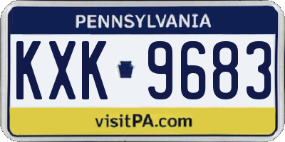 PA license plate KXK9683