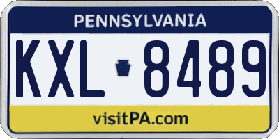 PA license plate KXL8489