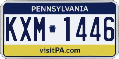 PA license plate KXM1446