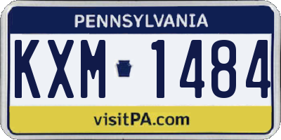 PA license plate KXM1484