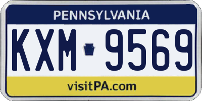 PA license plate KXM9569
