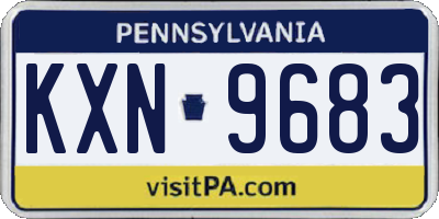 PA license plate KXN9683