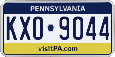 PA license plate KXO9044