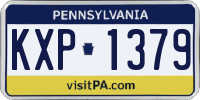 PA license plate KXP1379