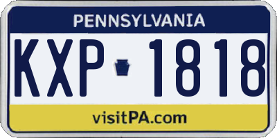 PA license plate KXP1818