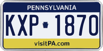 PA license plate KXP1870