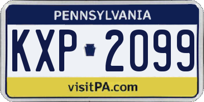 PA license plate KXP2099
