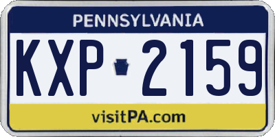 PA license plate KXP2159