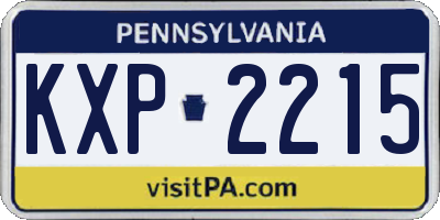 PA license plate KXP2215