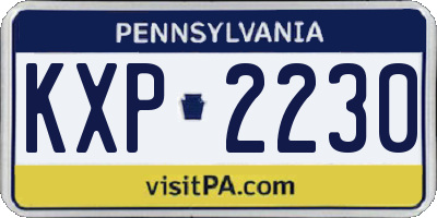 PA license plate KXP2230