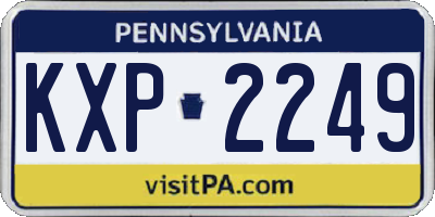 PA license plate KXP2249