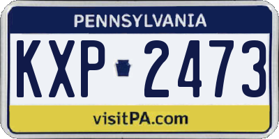 PA license plate KXP2473
