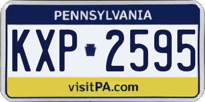 PA license plate KXP2595